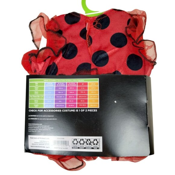 Infant 6 to 12 Months Lovebug Ladybug Dress and Headpiece Halloween Costume - Picture 5 of 6